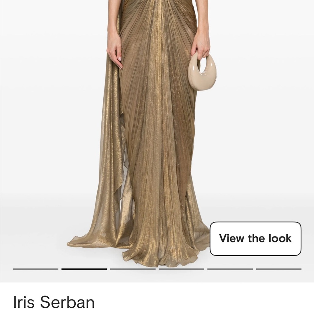 Elegant Strapless Gold Gown - Picture 2 of 4
